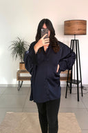 LÉON – Chemisier satiné de grossesse oversize