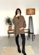 LIO – Pull de Grossesse Oversize en Maille avec col