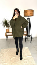 LIO – Pull de Grossesse Oversize en Maille avec col