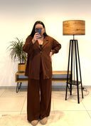 ENZO – Ensemble de Grossesse Chocolat oversize