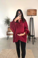 LÉON – Chemisier satiné de grossesse oversize