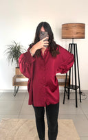 LÉON – Chemisier satiné de grossesse oversize