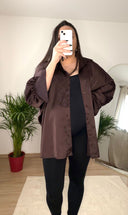 LÉON – Chemisier satiné de grossesse oversize