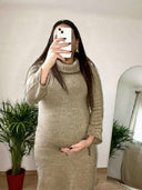 MIA – Robe de Grossesse Longue Col Roulé