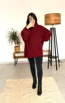 LIO – Pull de Grossesse Oversize en Maille avec col