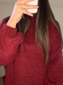 LIO – Pull de Grossesse Oversize en Maille avec col