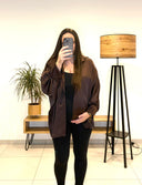 LÉON – Chemisier satiné de grossesse oversize