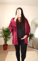 LÉON – Chemisier satiné de grossesse oversize