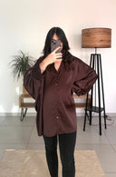 LÉON – Chemisier satiné de grossesse oversize